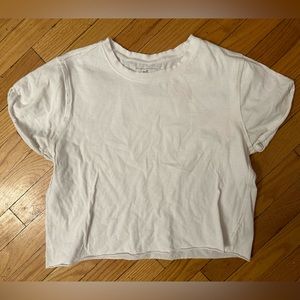 Free People cropped tshirt white medium
